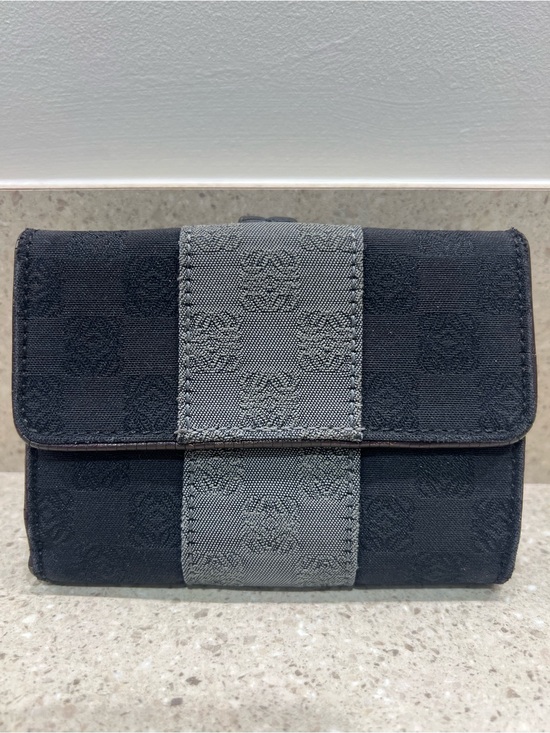 Loewe Handbags - Loewe Denim Anagram Compact Wallet